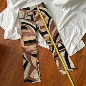 Vintage Wilson's maxima funky pattern Suede Leather Flare Pants